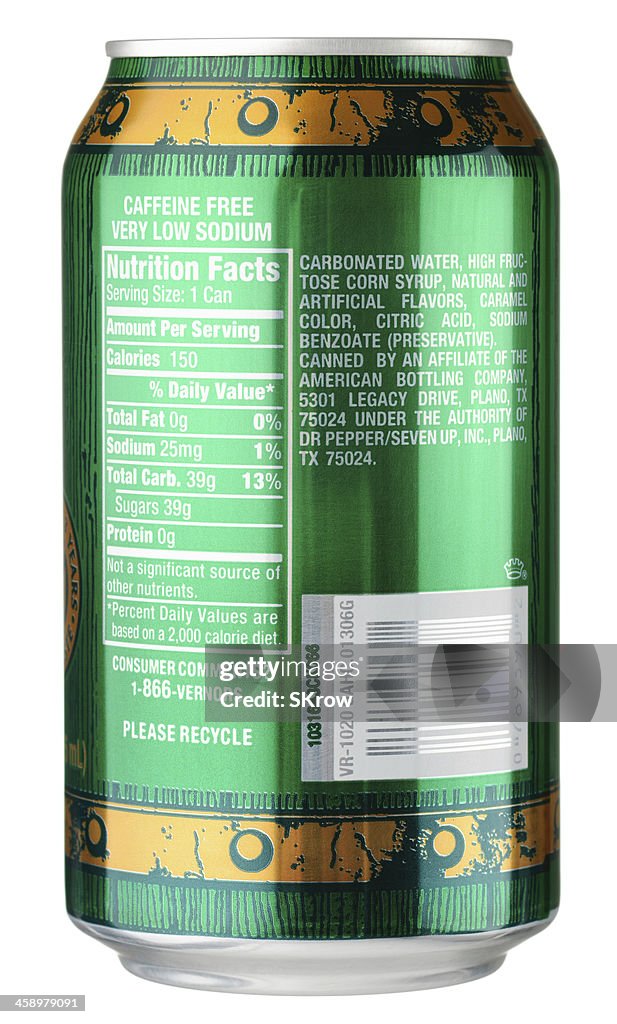 Vernors Nutrition Facts