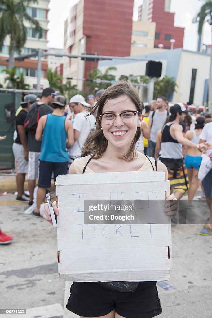 Woman Tries to Get into Sold Out Show