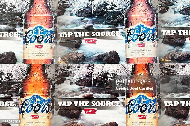 coors beer advertisement - beer advertisement stock pictures, royalty-free photos & images