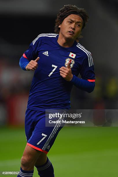 Yasuhito Endo of Japan in action during the international friendly match between Japan and Honduras at Toyota Stadium on November 14, 2014 in Toyota,...