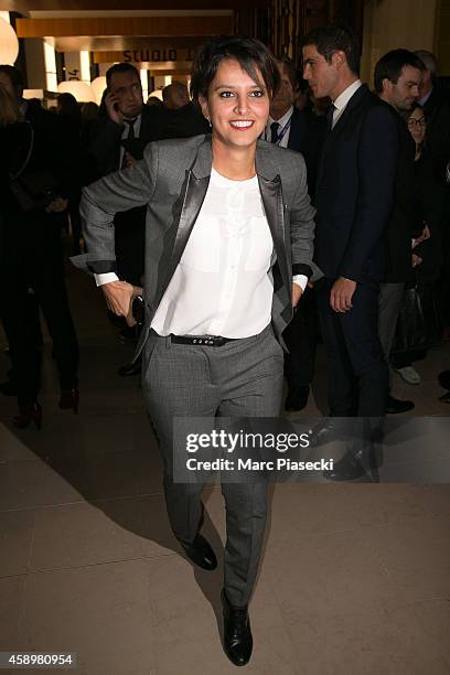 French Minister of National Education Najat Vallaud-Belkacem attends the 'Maison de la Radio' Re-Opening night on November 14, 2014 in Paris, France.