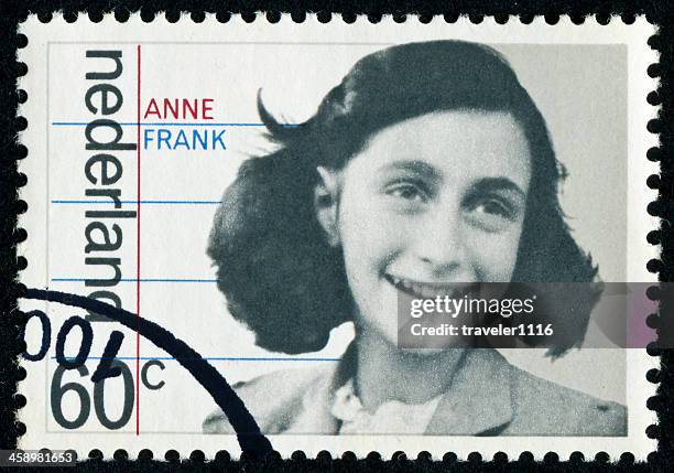 anne frank stamp - anne frank stock pictures, royalty-free photos & images
