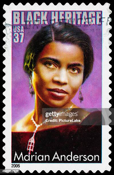 usa marian anderson postage stamp - black famous people stock pictures, royalty-free photos & images