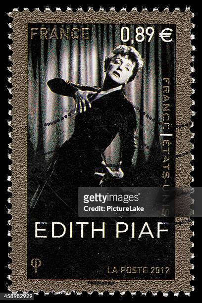 france edith piaf postage stamp - edith piaf stock pictures, royalty-free photos & images