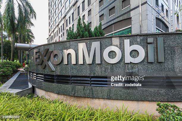 exxon mobil headquater in kuala lumpur, malaysia - exxon mobil bildbanksfoton och bilder