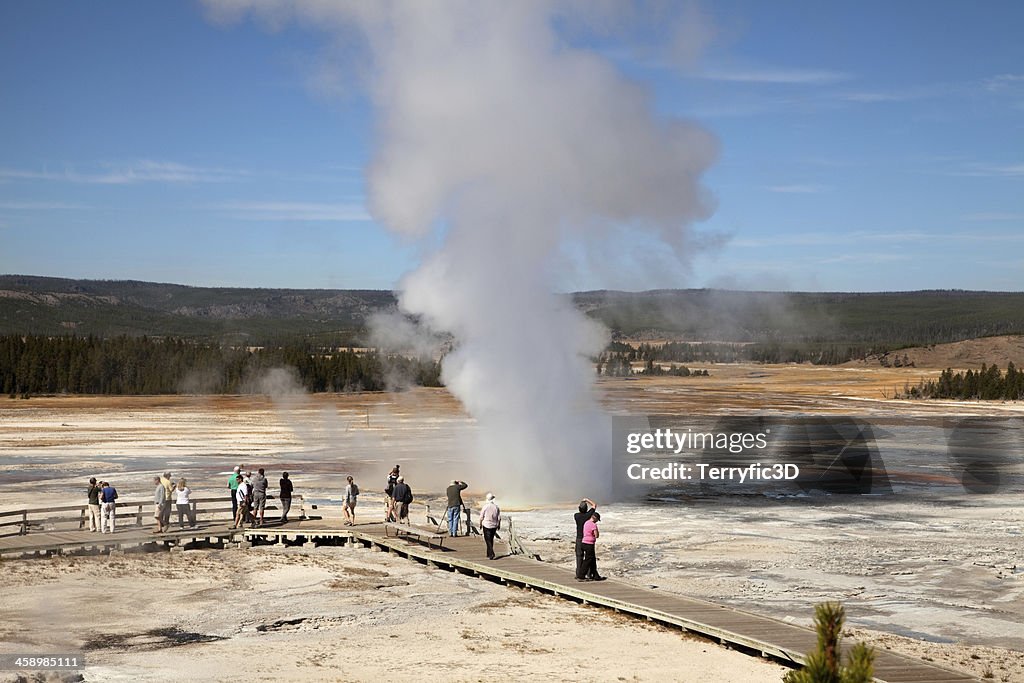 Clepsydra Geyser, o Parque Nacional de Yellowstone