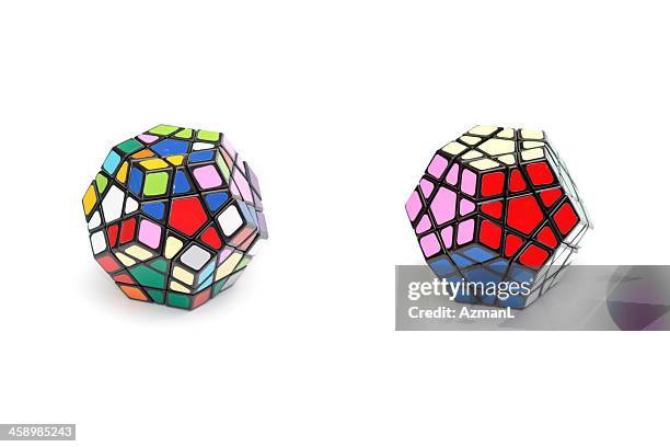 megaminx - rubiks cube stock-fotos und bilder