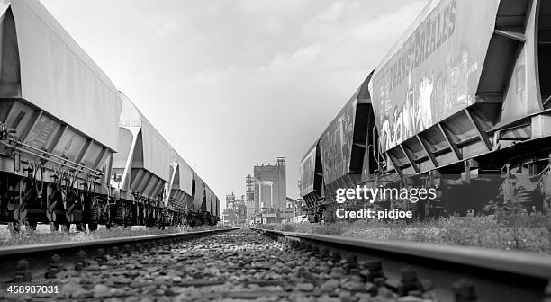 freight trains in dintelhaven rotterdam harbor - rail freight stock pictures, royalty-free photos & images