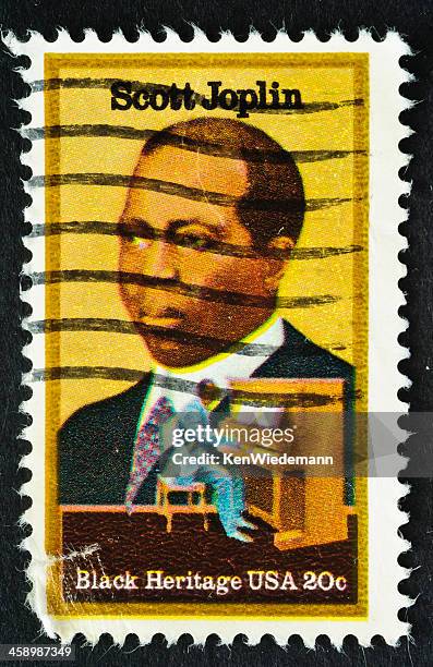 scott joplin stamp - the entertainer scott joplin stock pictures, royalty-free photos & images