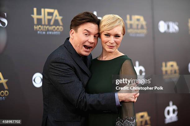 Actor Mike Myers and Kelly Tisdale attend the 18th Annual Hollywood Film Awards at The Palladium on November 14, 2014 in Hollywood, California.