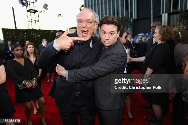 Producer Shep Gordon and actor/director Mike Myers attend the 18th Annual Hollywood Film Awards at The Palladium on November 14, 2014 in Hollywood,...