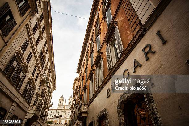 bulgari conservare in via dei condotti, il centro di roma - bulgari roma foto e immagini stock