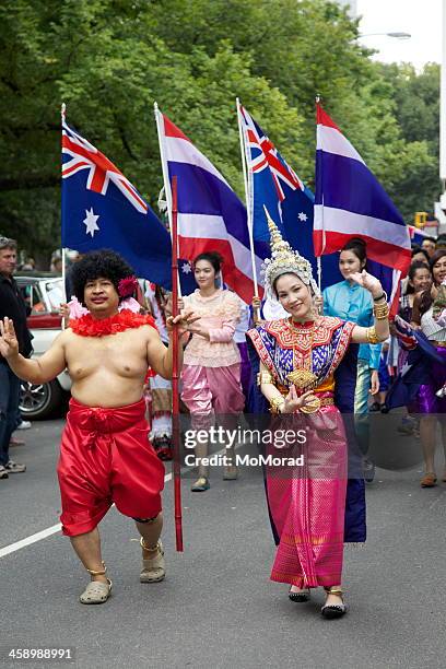 australia national day parade - australia day celebrations stock-fotos und bilder