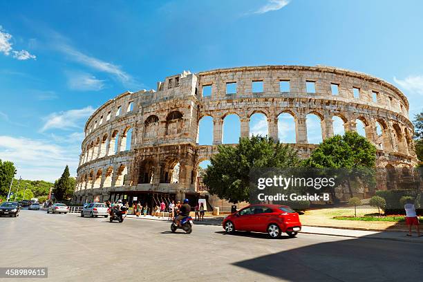 amphitheater arena pula,croatia - pula croatia stock pictures, royalty-free photos & images