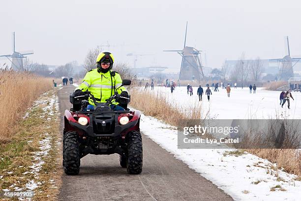 police man on quad - atv bildbanksfoton och bilder