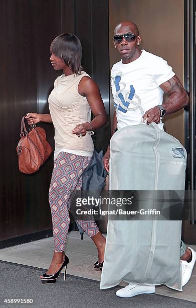 Donald Driver and his wife Betina Driver are seen on May 23, 2012 in New York City.