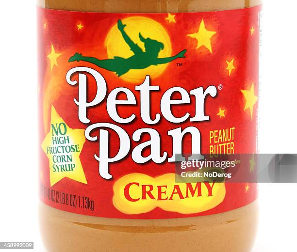 peter pan peanut butter - peter pan stockfoto's en -beelden