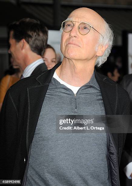 Actor Larry David arrives for the Premiere Of Universal Pictures And Red Granite Pictures' "Dumb And Dumber To" held at the Regency Village Theater...