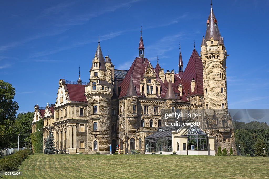 Palace in Neo-Gothic style, Moszna, Poland