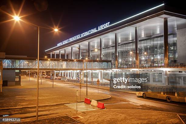 sergei prokofiev  airport in donetsk (ukraine) - donetsk sergey prokofiev international airport stock pictures, royalty-free photos & images