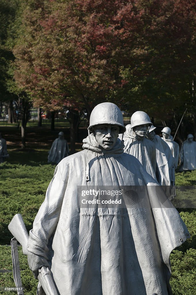 Korean War Memorial soldiers in Washingon, DC