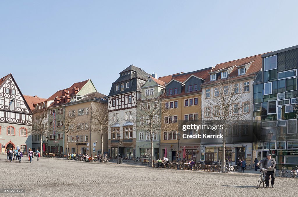 Der market place in Jena-Germany