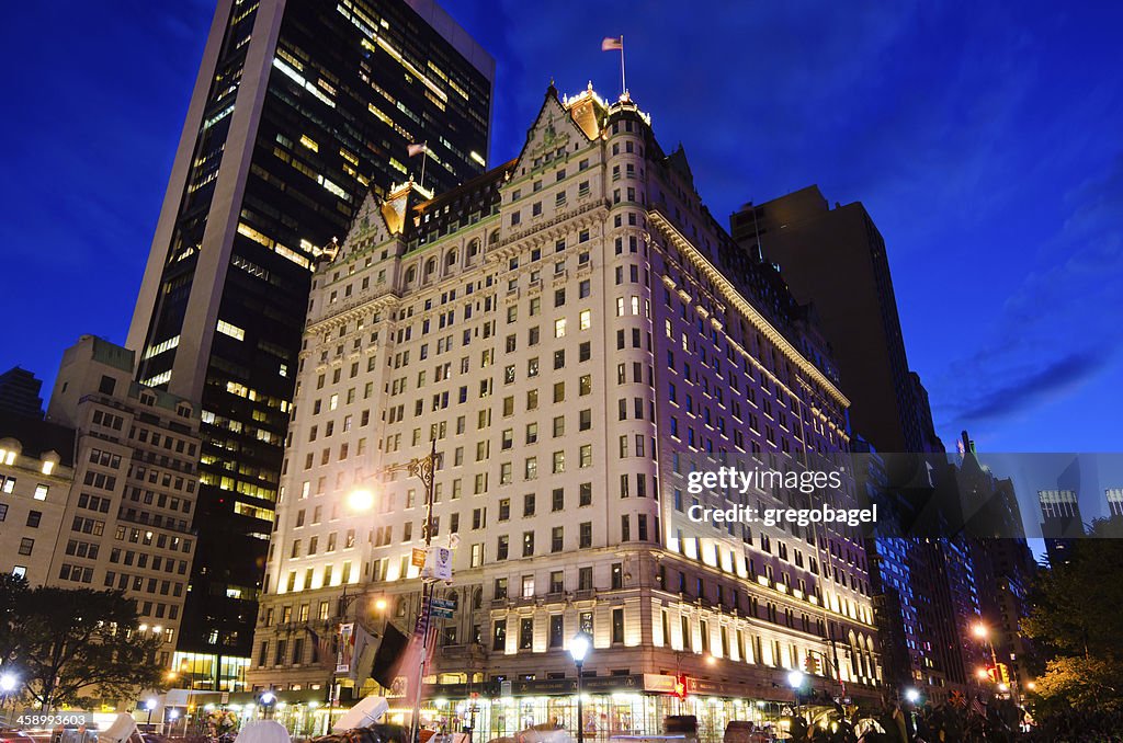 Plaza Hotel in New York City at night