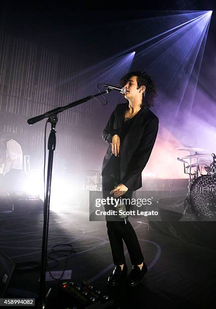 Matthew Healy of The 1975 performs at The Fillmore Detroit on November 4, 2014 in Detroit, Michigan.