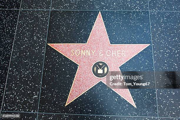 hollywood walk of fame star sonny &amp; cher - sonny _amp_ cher stock pictures, royalty-free photos & images