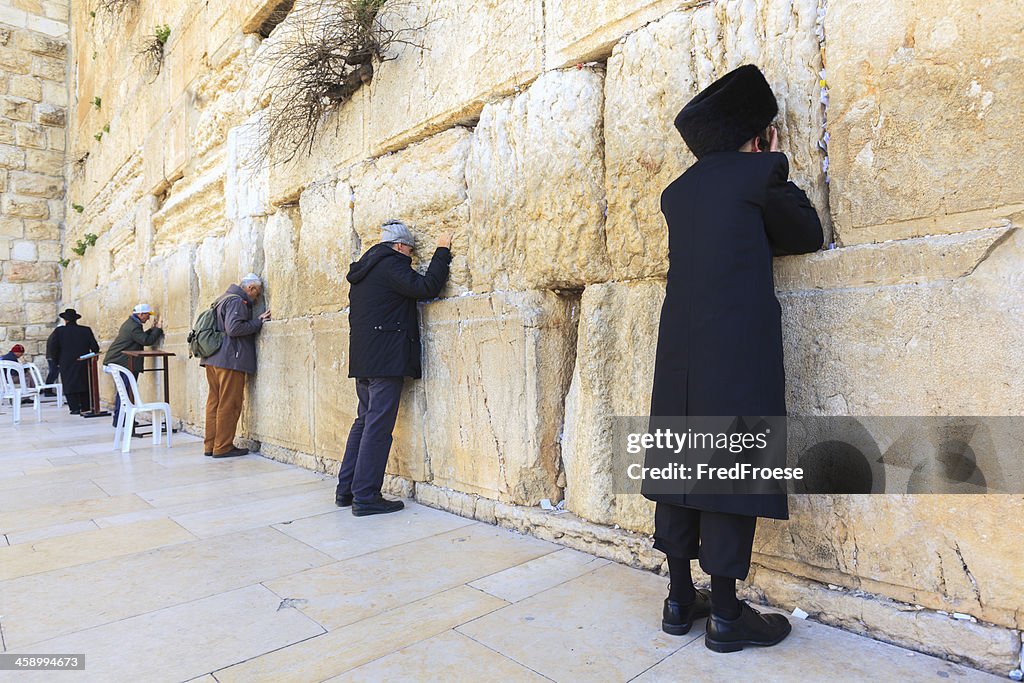 Prayers at the Western Wall in Jerusalem