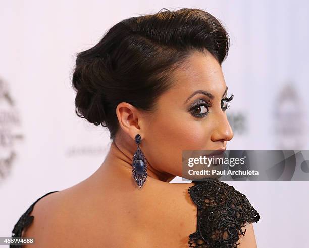 Actress Francia Raisa attends the 3rd annual Unlikely Heroes Awards Dinner and Gala at the Sofitel Hotel on November 8, 2014 in Los Angeles,...