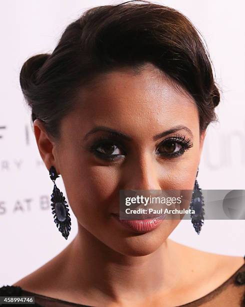 Actress Francia Raisa attends the 3rd annual Unlikely Heroes Awards Dinner and Gala at the Sofitel Hotel on November 8, 2014 in Los Angeles,...