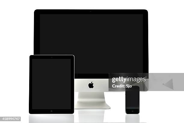 imac, ipad y iphone - apple ipad iphone fotografías e imágenes de stock