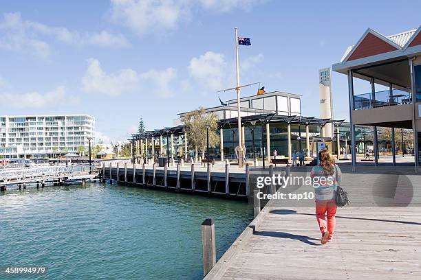 mandurah boardwalk - mandurah stock pictures, royalty-free photos & images