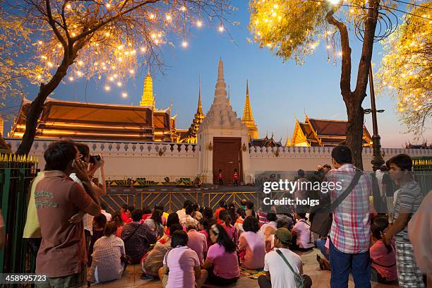 grand palace, bangkok, thailand - thailand celebrates the kings birthday stock pictures, royalty-free photos & images