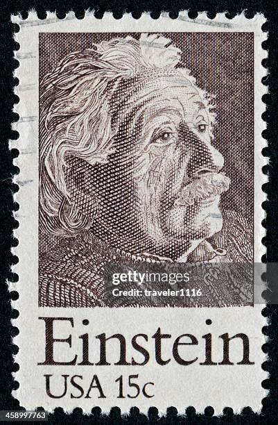 albert einstein stamp - timbro postale foto e immagini stock
