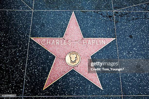 hollywood passeio da fama de hollywood estrela charles chaplin - charlie chaplin imagens e fotografias de stock
