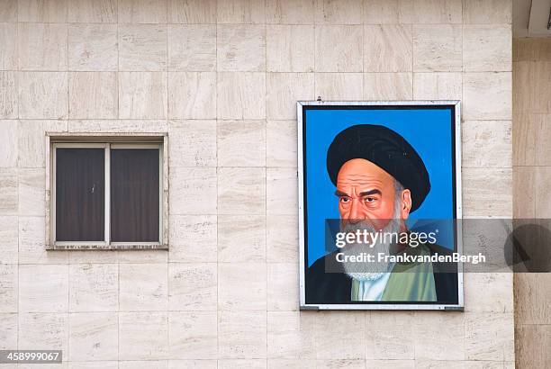 khomeini - ayatollah khomeini stock-fotos und bilder