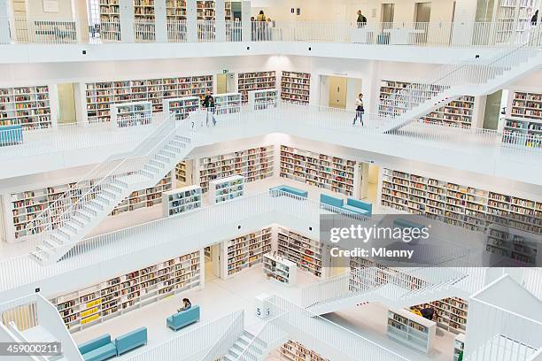 public library - stuttgart library stock pictures, royalty-free photos & images