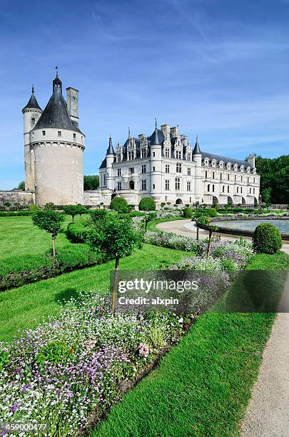 castle of chenonceau - chenonceau stock pictures, royalty-free photos & images