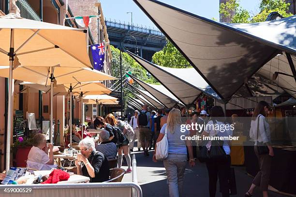 the rocks market - restaurant sydney outside stock-fotos und bilder