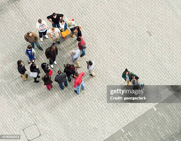 people in the city from above - daily life in multicultural birmingham stock pictures, royalty-free photos & images