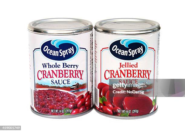 ocean spray cranberry sauce - canned cranberry stock pictures, royalty-free photos & images