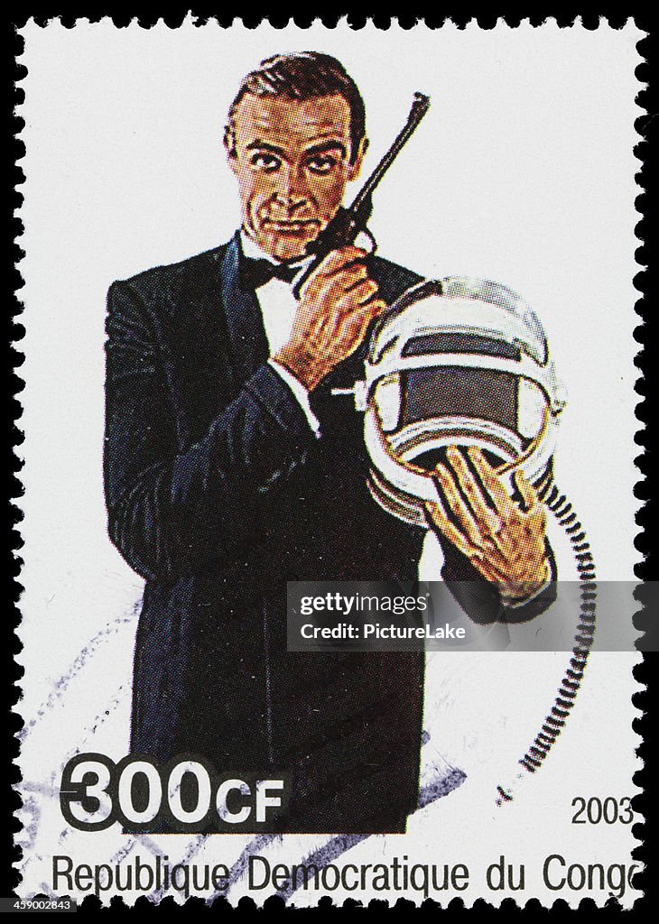 James Bond 007 República Democrática do Congo Selo Postal