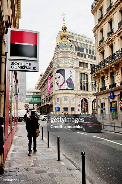 paris streets - societe generale stock pictures, royalty-free photos & images