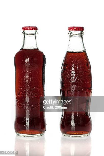 coca cola vintage and classic bottle - cola bottle stock pictures, royalty-free photos & images