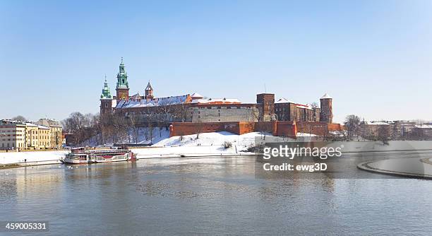 wawel royal castle in cracow, poland - krakow park stock pictures, royalty-free photos & images