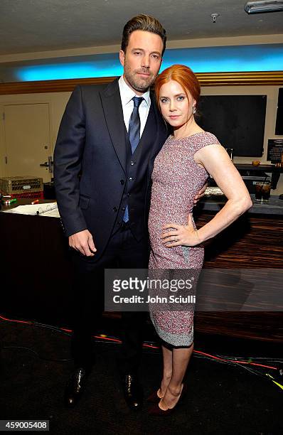 Actors Ben Affleck and Amy Adams attend the 18th Annual Hollywood Film Awards at The Palladium on November 14, 2014 in Hollywood, California.