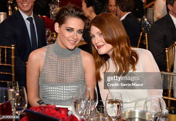 Actors Kristen Stewart and Julianne Moore attend the 18th Annual Hollywood Film Awards at The Palladium on November 14, 2014 in Hollywood, California.