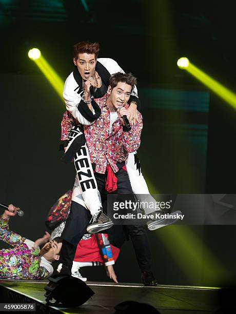 Performs during the K-Pop "Go Crazy" World Tour at Prudential Center on November 14, 2014 in Newark, New Jersey.